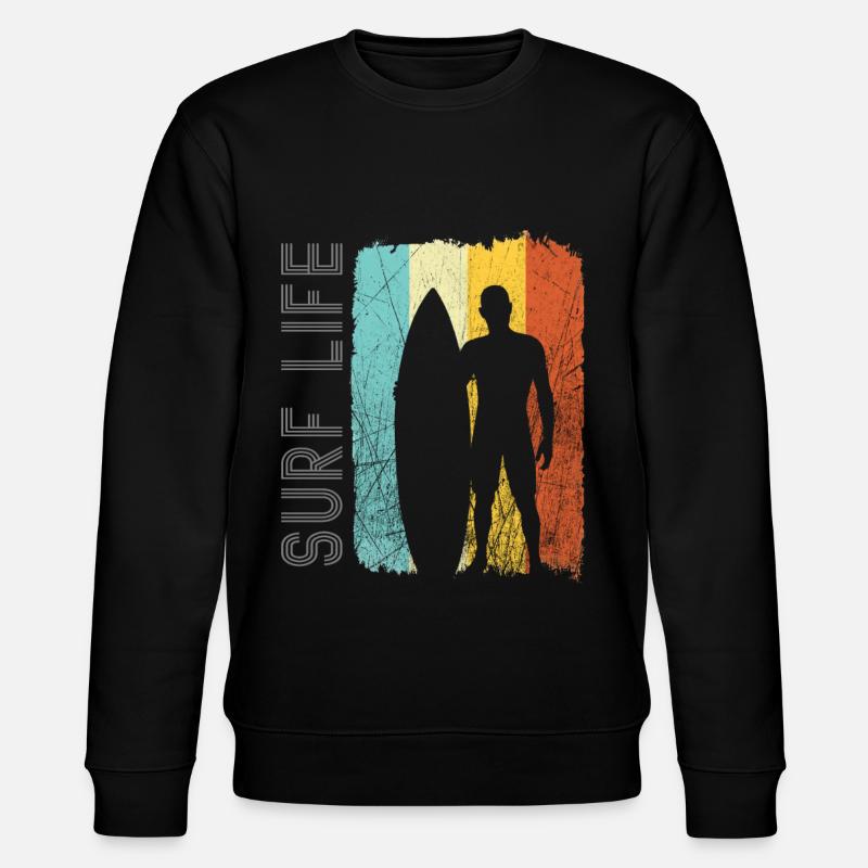 Surfeur au look rétro - Sweat bio CHANGER Stanley/Stella Unisexe - noir