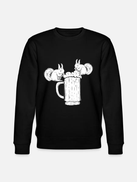 Squirrel Beer Funny squirrel drinks - Stanley/Stella CHANGER Unisex Organic Sweatshirt - black