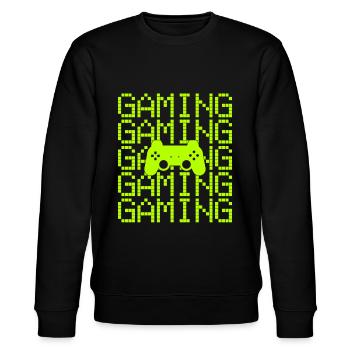 gaming gamer - Stanley/Stella Unisex Bio-Sweatshirt CHANGER  - Schwarz - Vorne - Nik (191cm) & Marisol (170cm)