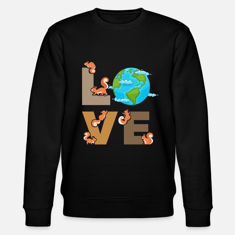 Squirrel Love Squirrel Sweet Squirrel - Stanley/Stella CHANGER Unisex Organic Sweatshirt - black