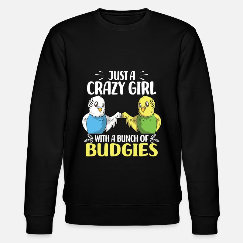 Budgerigar - Stanley/Stella CHANGER Unisex Organic Sweatshirt - black