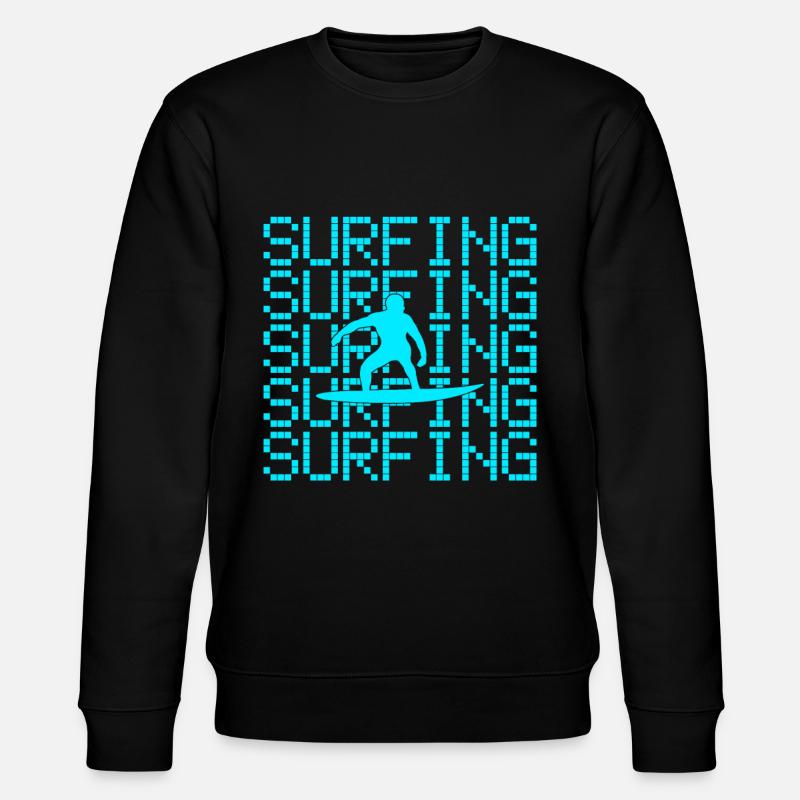 surfen - Stanley/Stella Unisex Bio-Sweatshirt CHANGER  - Schwarz