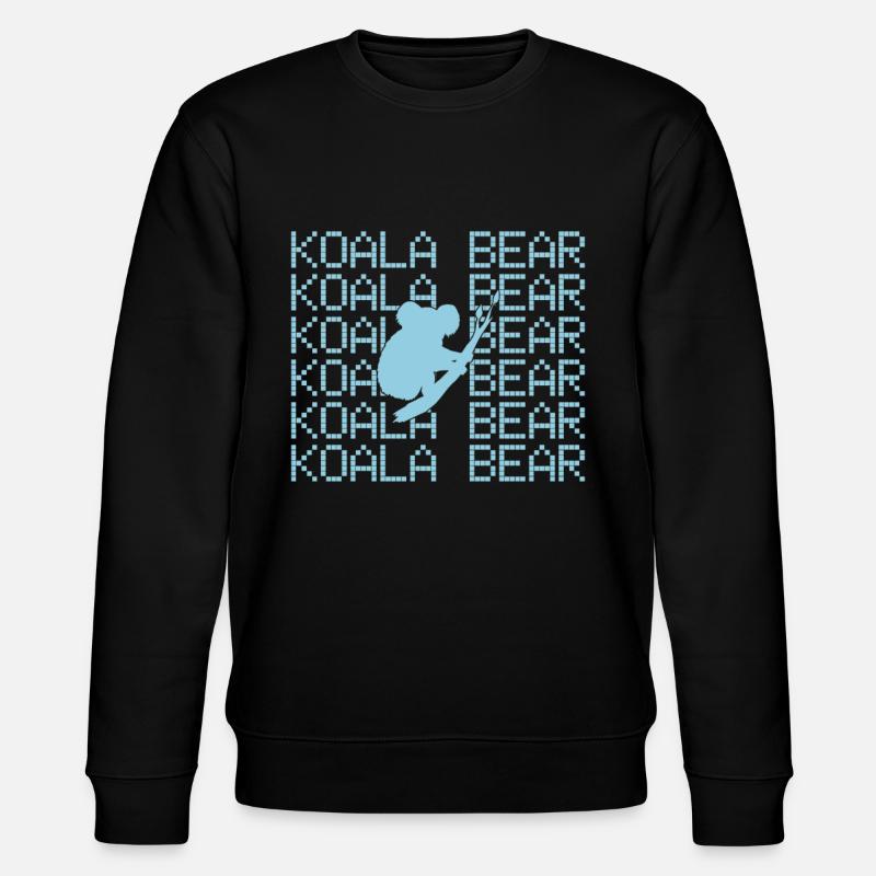 Koala Bär - Stanley/Stella Unisex Bio-Sweatshirt CHANGER  - Schwarz