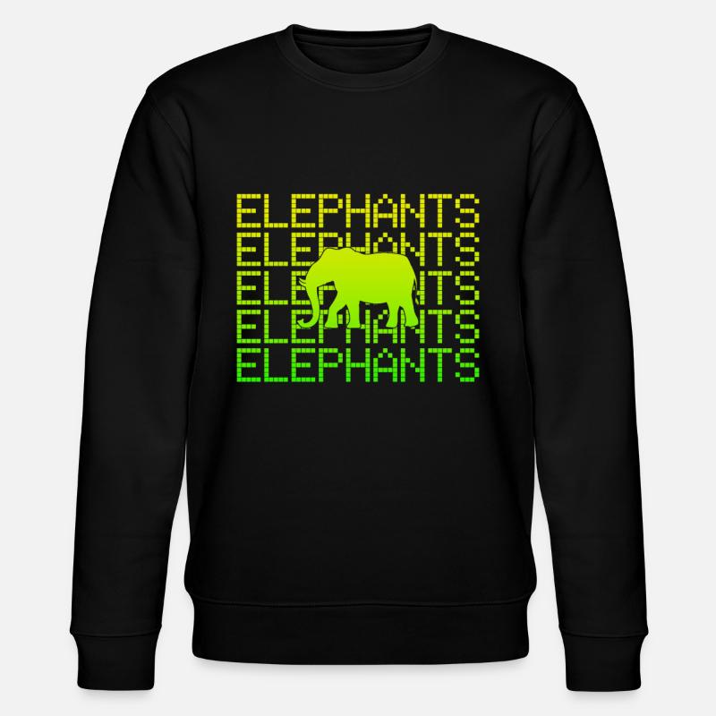 Elefant - Stanley/Stella Unisex Bio-Sweatshirt CHANGER  - Schwarz