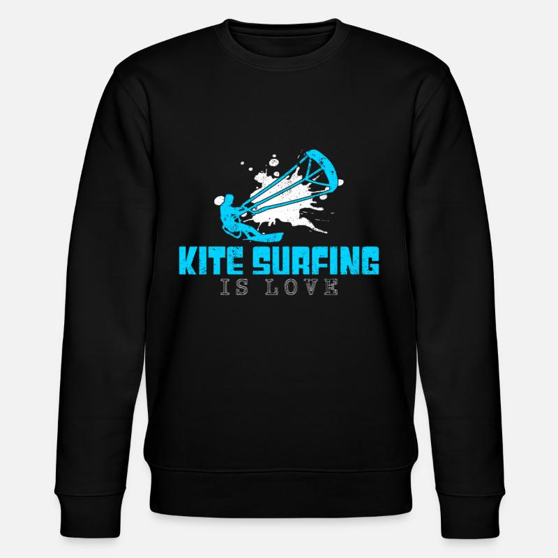 kite surf saying - Stanley/Stella CHANGER Unisex Organic Sweatshirt - black