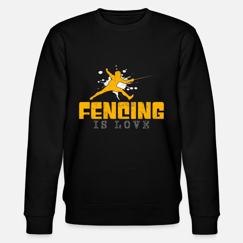 Fechten Spruch - Stanley/Stella Unisex Bio-Sweatshirt CHANGER  - Schwarz