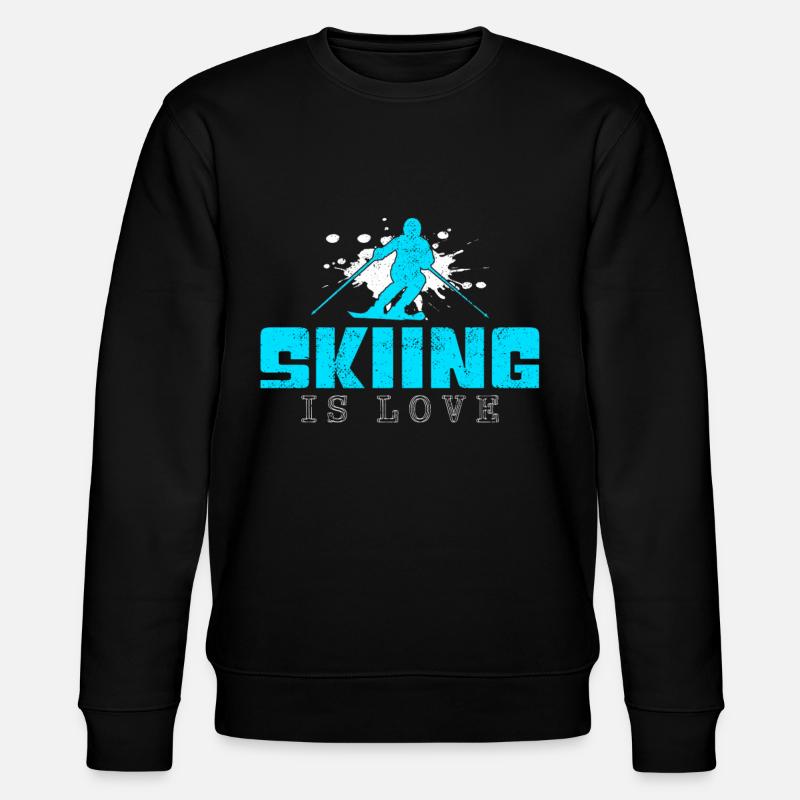 Ski Spruch - Stanley/Stella Unisex Bio-Sweatshirt CHANGER - Schwarz