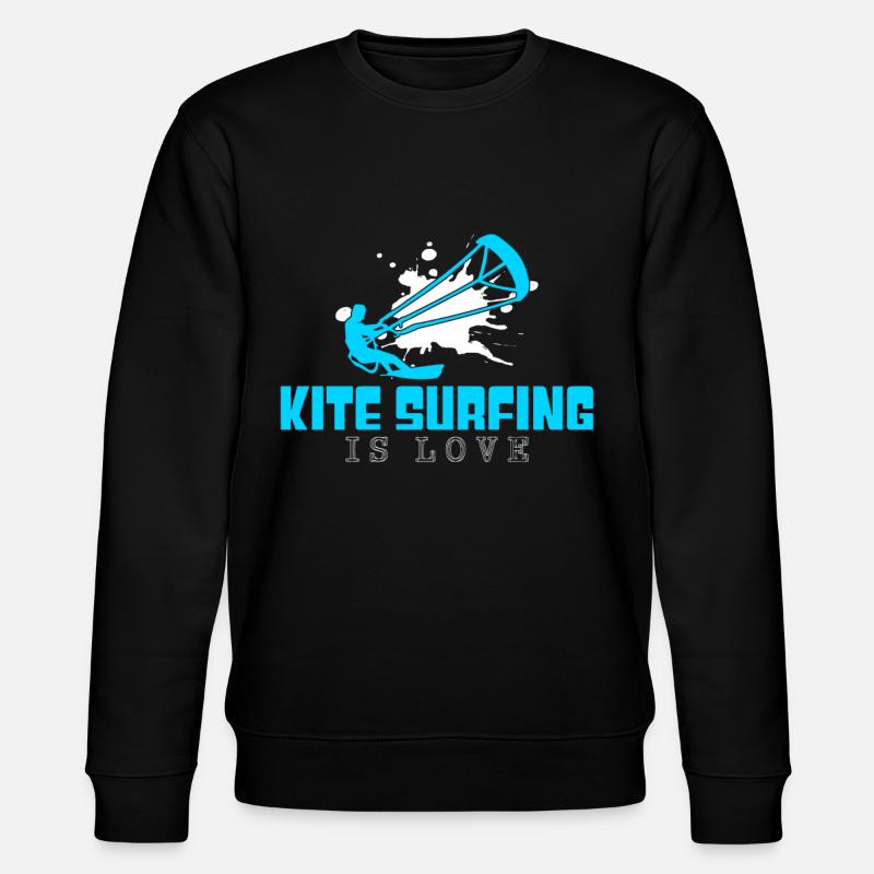 kite surfen - Stanley/Stella Unisex Bio-Sweatshirt CHANGER  - Schwarz