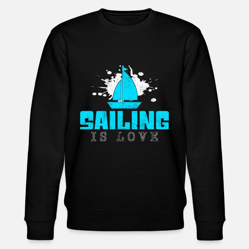 Sailing Saying - Stanley/Stella CHANGER Unisex Organic Sweatshirt - black