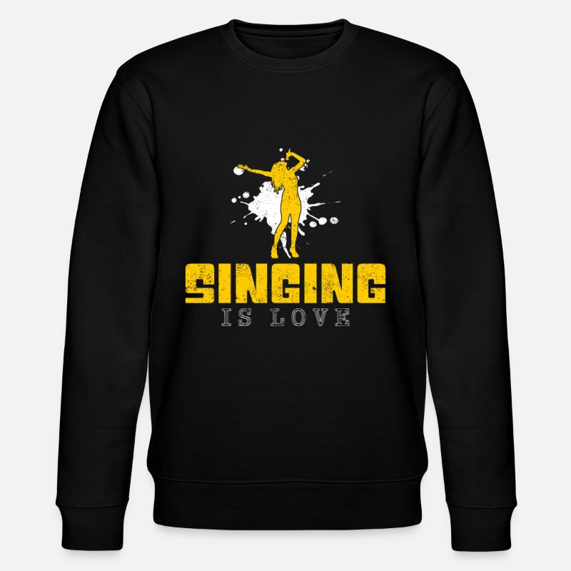 Singing Saying - Stanley/Stella CHANGER Unisex Organic Sweatshirt - black