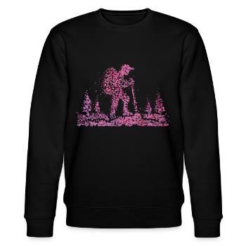 Wanderer Wandern Bergsteigen Bergsteiger Alpen - Stanley/Stella Unisex Bio-Sweatshirt CHANGER  - Schwarz - Vorne - Nik (191cm) & Marisol (170cm)