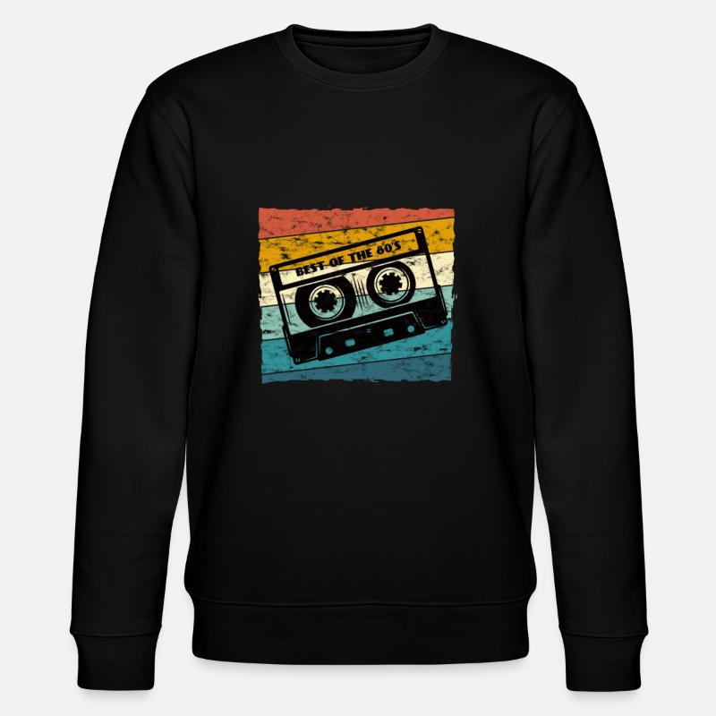 Retro Cassette - Stanley/Stella CHANGER Unisex Organic Sweatshirt - black