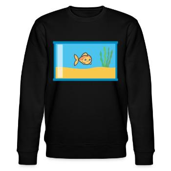 Aquarium Gift Idea Goldfish - Stanley/Stella CHANGER Unisex Organic Sweatshirt - black - Front - Nik (191cm) & Marisol (170cm)