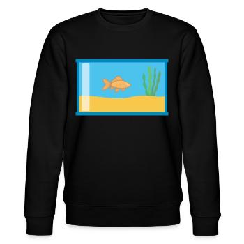 Aquarium Gift Idea Goldfish - Stanley/Stella CHANGER Unisex Organic Sweatshirt - black - Front - Nik (191cm) & Marisol (170cm)