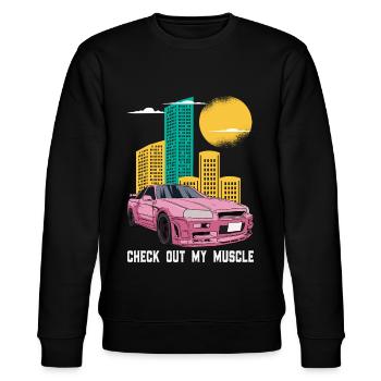 Voiture de sport Automobile - Sweat bio CHANGER Stanley/Stella Unisexe - noir - Devant - Nik (191cm) & Marisol (170cm)
