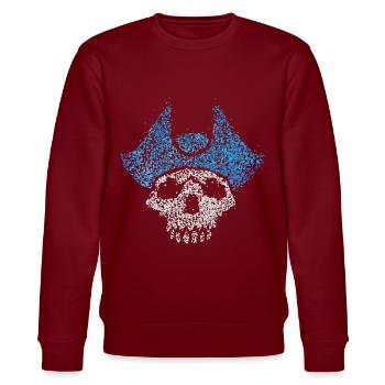 Pirat Piratenkostüm Seeräuber Kostümersatz - Stanley/Stella Unisex Bio-Sweatshirt CHANGER  - Burgunderrot - Vorne - Nik (191cm) & Marisol (170cm)