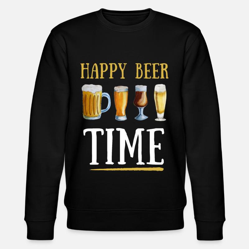 Happy Beer Time - Stanley/Stella CHANGER Unisex Organic Sweatshirt - black