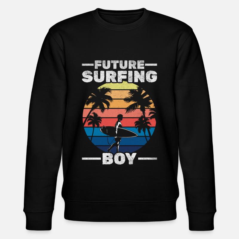 Little Surfer Future Surfing Boy - Stanley/Stella CHANGER Unisex Organic Sweatshirt - black