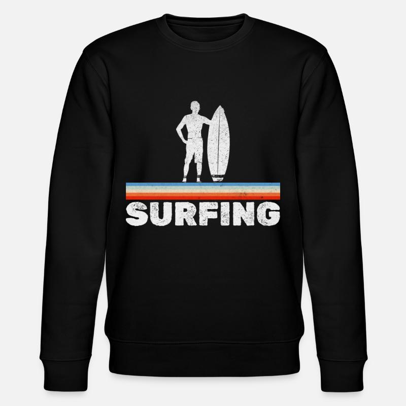 Surfing Man Surfer - Stanley/Stella CHANGER Unisex Organic Sweatshirt - black