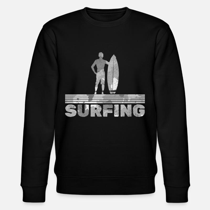 Surfing Man Surfer - Stanley/Stella CHANGER Unisex Organic Sweatshirt - black