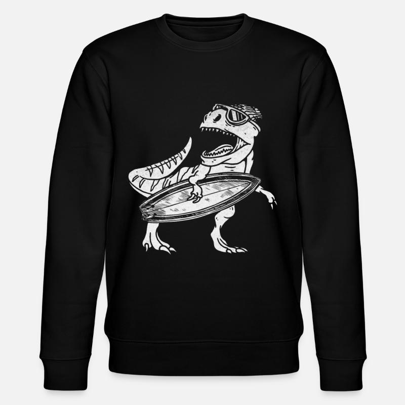 Surf DInosaur Surfer - Sweat bio CHANGER Stanley/Stella Unisexe - noir