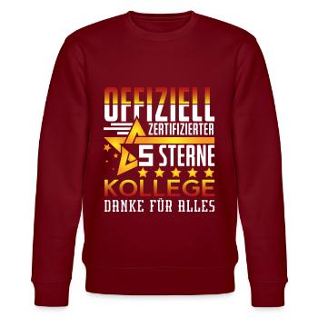 5 Sterne Kollege - Stanley/Stella Unisex Bio-Sweatshirt CHANGER  - Burgunderrot - Vorne - Nik (191cm) & Marisol (170cm)