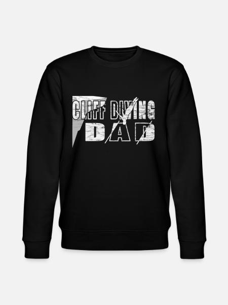 Cliff diving dad - Klippenspringen - Stanley/Stella Unisex Bio-Sweatshirt CHANGER  - Schwarz