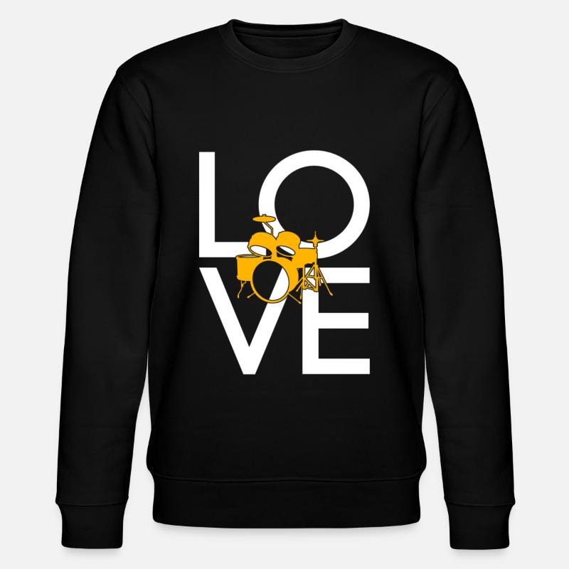 Schlagzeug - Stanley/Stella Unisex Bio-Sweatshirt CHANGER  - Schwarz