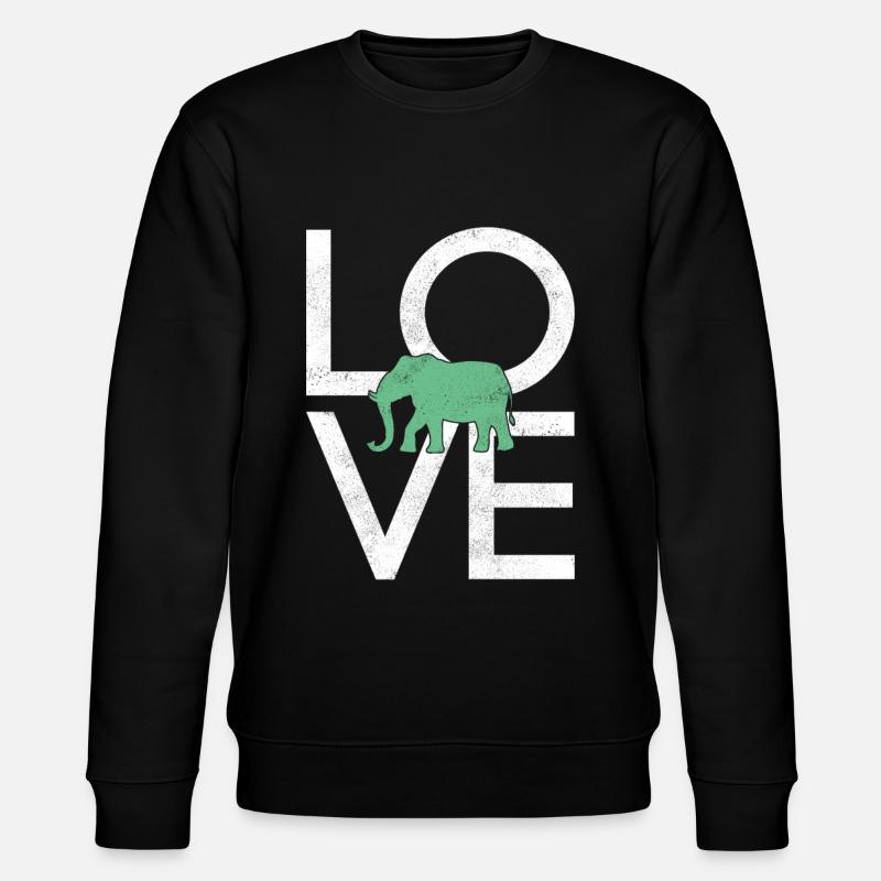 Elephant - Stanley/Stella CHANGER Unisex Organic Sweatshirt - black
