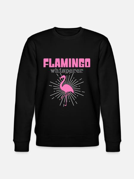 Flamingo Whisperer - Stanley/Stella CHANGER Unisex Organic Sweatshirt - black