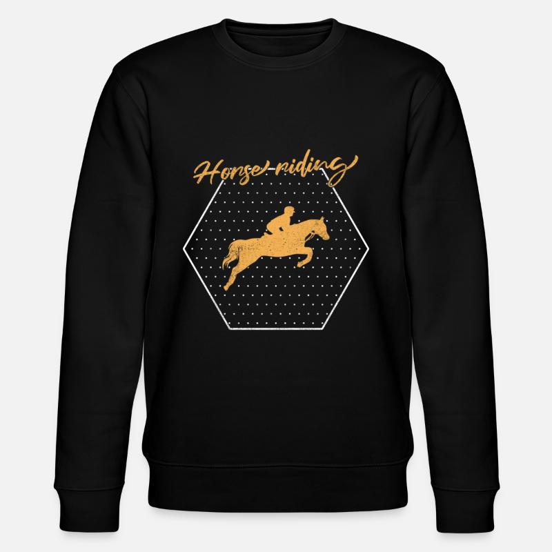 Pferde reiten - Stanley/Stella Unisex Bio-Sweatshirt CHANGER  - Schwarz