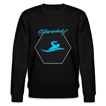 Swim - Stanley/Stella CHANGER Unisex Organic Sweatshirt - black - Front - Nik (191cm) & Marisol (170cm)