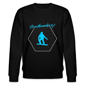 Snowboarding - Stanley/Stella Unisex Bio-Sweatshirt CHANGER  - Schwarz - Vorne - Nik (191cm) & Marisol (170cm)