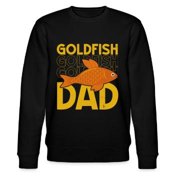 Goldfish Dad Unterwasserfische Aquarianer Fischere - Stanley/Stella Unisex Bio-Sweatshirt CHANGER  - Schwarz - Vorne - Nik (191cm) & Marisol (170cm)