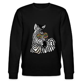Hippie Tshirt Mouvement pour la Paix Woodstock Boho Groove - Sweat bio CHANGER Stanley/Stella Unisexe - noir - Devant - Nik (191cm) & Marisol (170cm)