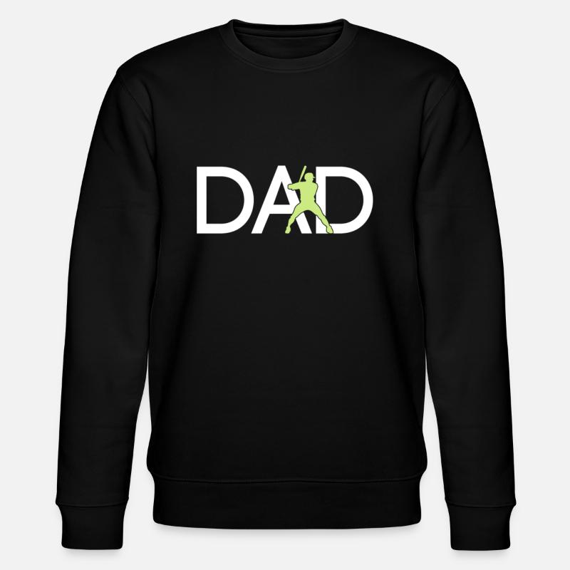 Baseball Dad - Stanley/Stella CHANGER Unisex Organic Sweatshirt - black