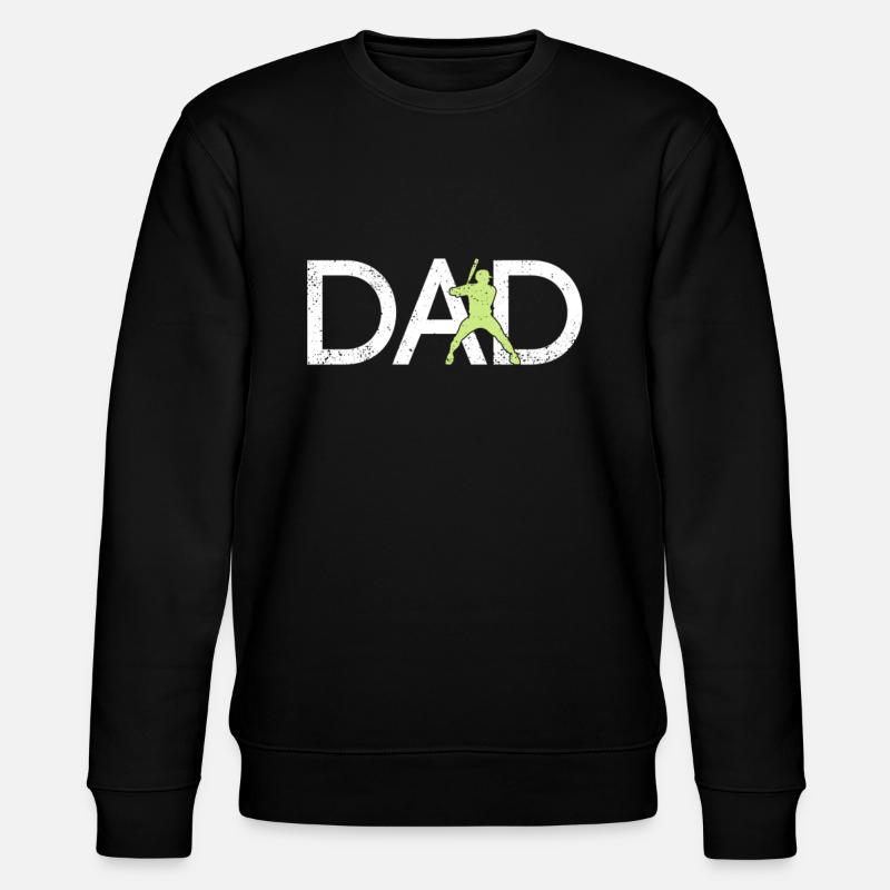 Baseball Dad - Stanley/Stella CHANGER Unisex Organic Sweatshirt - black