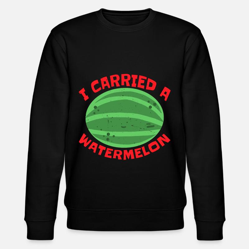 I Carried A Watermelon 12 - Stanley/Stella Unisex Bio-Sweatshirt CHANGER  - Schwarz