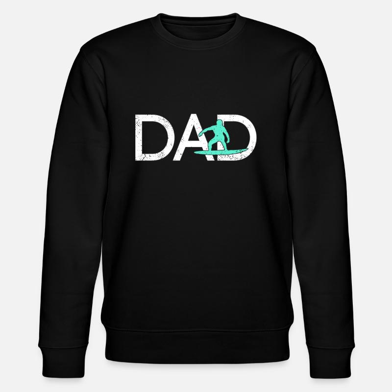 Surfing dad - Stanley/Stella CHANGER Unisex Organic Sweatshirt - black