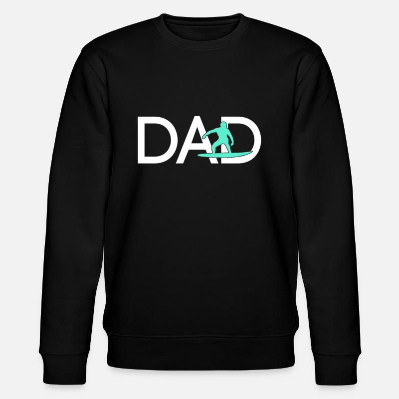 Surfing dad - Stanley/Stella CHANGER Unisex Organic Sweatshirt - black
