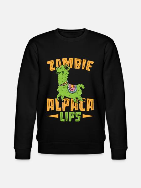 Zombie Alpakalips Lama-Liebhaber Alpakaflüsterer - Stanley/Stella Unisex Bio-Sweatshirt CHANGER - Schwarz