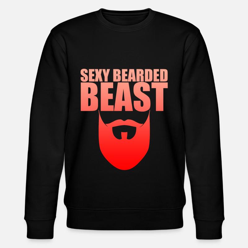 Sexy Bearded Beast 2 - Stanley/Stella CHANGER Unisex Organic Sweatshirt - black