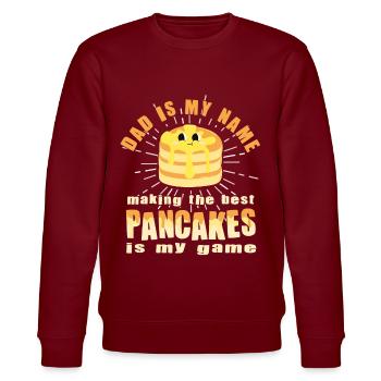 Papa est mon nom - Funny Pancake Maker - Sweat bio CHANGER Stanley/Stella Unisexe - bordeaux - Devant - Nik (191cm) & Marisol (170cm)