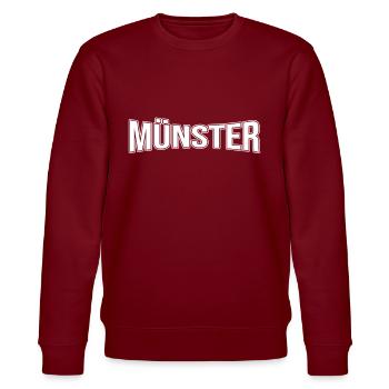 Münster - Stanley/Stella Unisex Bio-Sweatshirt CHANGER  - Burgunderrot - Vorne - Nik (191cm) & Marisol (170cm)