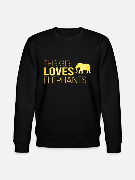 Cette fille aime les éléphants - Sweat bio CHANGER Stanley/Stella Unisexe - noir