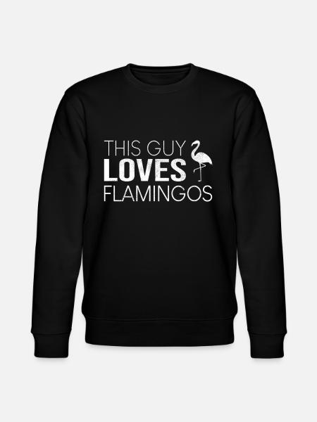 This guy loves flamingos - Stanley/Stella CHANGER Unisex Organic Sweatshirt - black