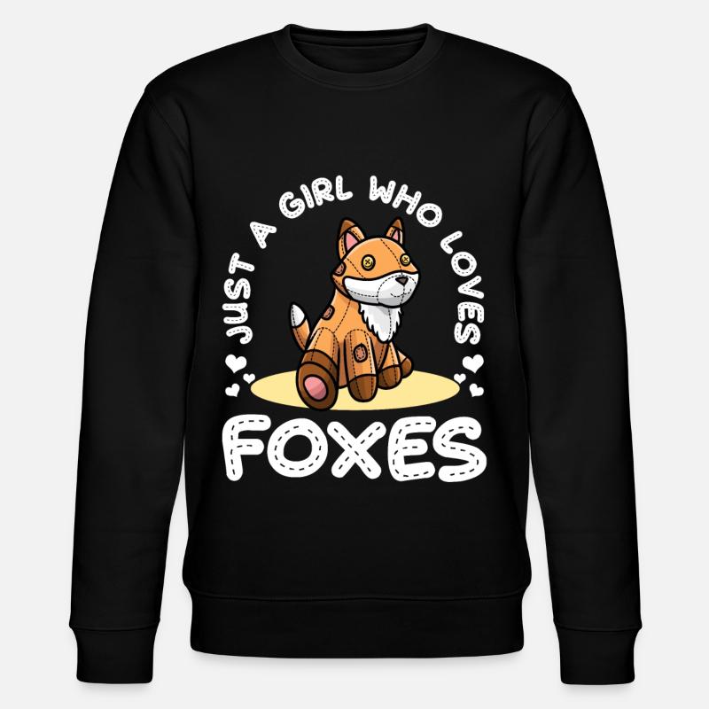 Foxes Fox Girl - Stanley/Stella CHANGER Unisex Organic Sweatshirt - black