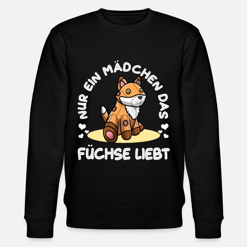Füchse Fuchs Mädchen - Stanley/Stella Unisex Bio-Sweatshirt CHANGER  - Schwarz