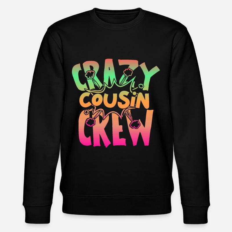 Crazy Cousin Crew - Stanley/Stella CHANGER Unisex Organic Sweatshirt - black