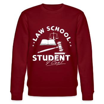 Student Der Juristischen Fakultät Befürwortet - Stanley/Stella Unisex Bio-Sweatshirt CHANGER  - Burgunderrot - Vorne - Nik (191cm) & Marisol (170cm)